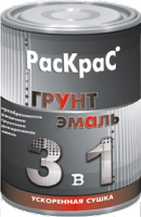 Раскрас грунт-эмаль 3в1 черный (0,9кг)